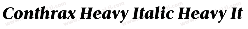 Conthrax Heavy Italic Heavy Italic字体转换